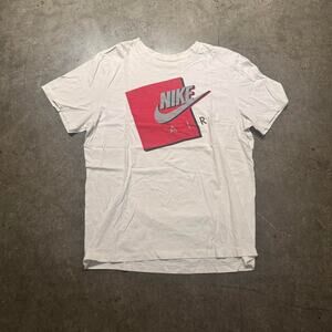 White nike air t shirt